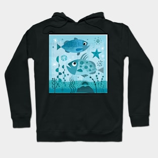 Blue fish moment Hoodie